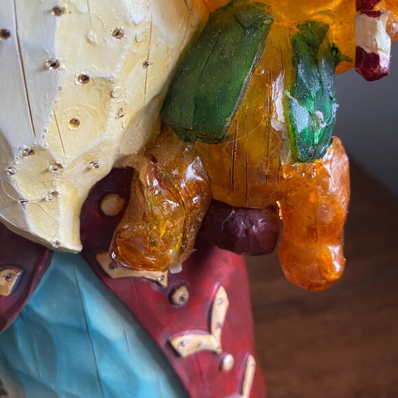 One Of A Kind Hand Crafted Lighted Folklore 20" Santa - Picture 11 of 14